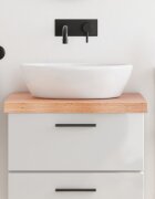vidaXL Плот за баня светлокафяв 60x60x(2-6) см обработено дърво масив