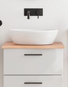 vidaXL Плот за баня светлокафяв 60x60x2 см обработено масивно дърво