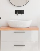 vidaXL Плот за баня светлокафяв 80x40x(2-6) см обработено дърво масив