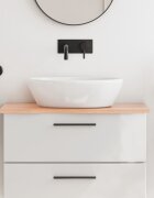vidaXL Плот за баня светлокафяв 80x40x2 см обработено масивно дърво