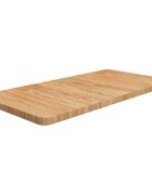 vidaXL Плот за баня светлокафяв 80x40x25 см обработено масивно дърво