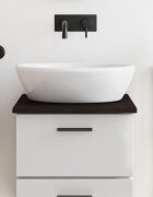 vidaXL Плот за баня тъмнокафяв 40x60x2 см обработено масивно дърво