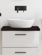 vidaXL Плот за баня тъмнокафяв 60x60x(2-4) см обработено масивно дърво