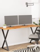 vidaXL Плот за бюро 140x50x25 см правоъгълен масивно дърво акация