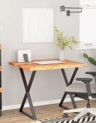 vidaXL Плот за бюро 80x80x25 см квадратен дърво масив акация жив ръб