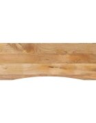 vidaXL Плот за бюро с извивка 160x50x25 см грубо мангово дърво масив