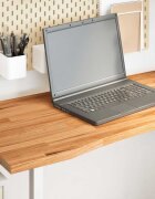 vidaXL Плот за бюро светлокафяв 120x60x25см дъб масив правоъгълна