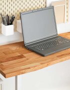 vidaXL Плот за бюро светлокафяв 160x50x25см дъб масив правоъгълна