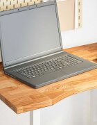 vidaXL Плот за бюро светлокафяв 80x50x25 см дъб масив правоъгълна