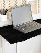 vidaXL Плот за бюро тъмнокафяв 100x60x25 см дъб масив правоъгълна