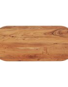 vidaXL Плот за маса 100x40x38 см овален масивна акация
