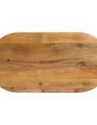 vidaXL Плот за маса 100x40x38 см овален масивно дърво манго