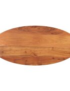 vidaXL Плот за маса 100x50x25 см овален масивна акация