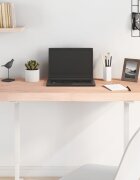 vidaXL Плот за маса 100x60x(2-6) см необработен масивен дъб