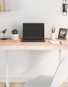 vidaXL Плот за маса 100x60x2 см необработено масивно дърво дъб жив ръб