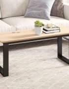 vidaXL Плот за маса 110x40x17 см правоъгълен бор масив