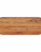 vidaXL Плот за маса 110x40x25 см овален масивна акация