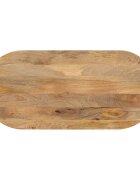 vidaXL Плот за маса 110x40x25 см овален масивно дърво манго