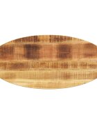 vidaXL Плот за маса 110x40x25 см овален масивно дърво манго