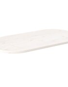 vidaXL Плот за маса 110x55x25 см бор масив овален