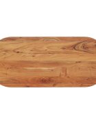 vidaXL Плот за маса 120x50x38 см овален масивна акация