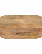 vidaXL Плот за маса 120x60x25 см овален масивно дърво манго