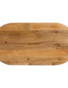 vidaXL Плот за маса 120x60x25 см овален масивно дърво манго