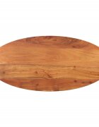vidaXL Плот за маса 120x60x38 см овален масивна акация