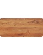 vidaXL Плот за маса 140x50x38 см овален масивна акация