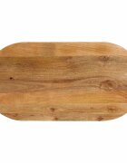 vidaXL Плот за маса 140x60x25 см овален масивно дърво манго