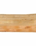 vidaXL Плот за маса 140x60x25 см жив ръб масивно дърво манго