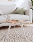 vidaXL Плот за маса 40x40x15 см квадратен масивен бук