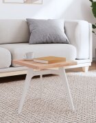 vidaXL Плот за маса 40x40x25 см квадратен масивен бук