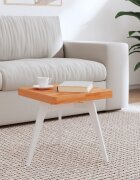 vidaXL Плот за маса 40x40x4 см квадратен масивен бук