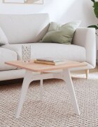 vidaXL Плот за маса 50x50x15 см квадратен масивен бук