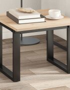 vidaXL Плот за маса 50x50x17 см квадратен бор масив
