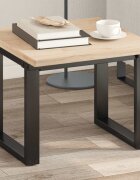 vidaXL Плот за маса 50x50x25 см квадратен бор масив