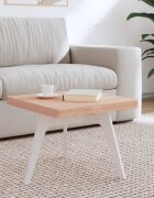 vidaXL Плот за маса 50x50x4 см квадратен масивен бук