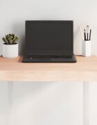 vidaXL Плот за маса 60x60x(2-6) см необработено масивно дърво жив ръб