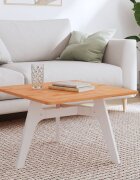 vidaXL Плот за маса 60x60x15 см квадратен масивен бук