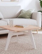 vidaXL Плот за маса 60x60x15 см квадратен масивен бук