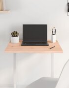 vidaXL Плот за маса 60x60x2 см необработен масивен дъб