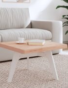 vidaXL Плот за маса 60x60x4 см квадратен масивен бук