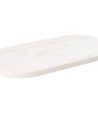 vidaXL Плот за маса 70x35x25 см бор масив овален