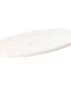 vidaXL Плот за маса 70x35x25 см бор масив овален