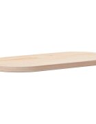 vidaXL Плот за маса 70x35x25 см масивна дървесина бор овален