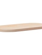 vidaXL Плот за маса 80x40x25 см масивна дървесина бор овален