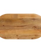 vidaXL Плот за маса 80x40x25 см овален масивно дърво манго