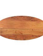 vidaXL Плот за маса 80x40x38 см овален масивна акация