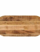 vidaXL Плот за маса 80x40x38 см овален масивно дърво грубо манго
